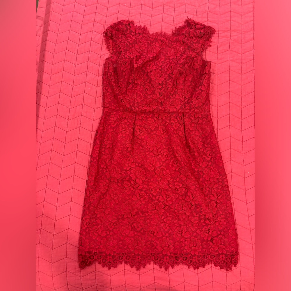Shoshanna red lace dress. Size 12.